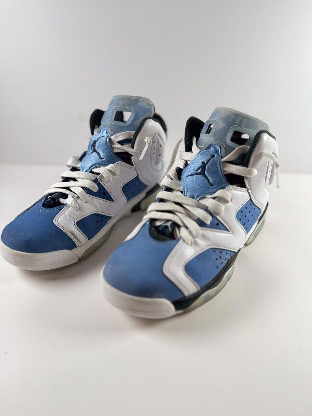 Air Jordan 6 Retro GS UNC Kids Shoes Blue Athletic Sneaker US 6.5Y 384665-410